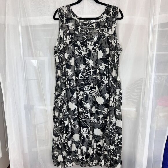 Vintage deadstock Sassy Doll mesh plus size midi dress 1X whimsygoth floral vamp - Picture 1 of 11